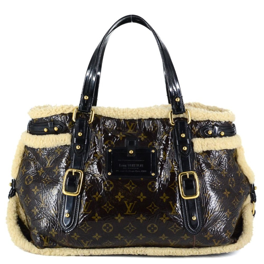 LV Limited Edition Monogram Shearling Thunder Bag